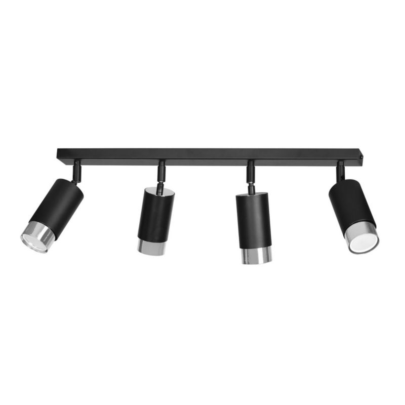 Spot Emibig Hiro chromowany czarny 4 x GU10 x 30W IP20 - 1 szt.