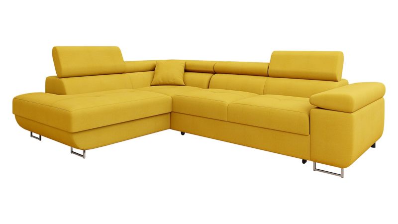 Narożnik z funkcją spania MIRJAN 24 Torezio Premium lewy żółty 1 szt.