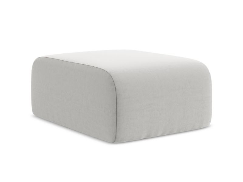 Pufa LaMiaSofa CERVO z tkaniny welwetowej 72x94 cm srebrny 1 szt.