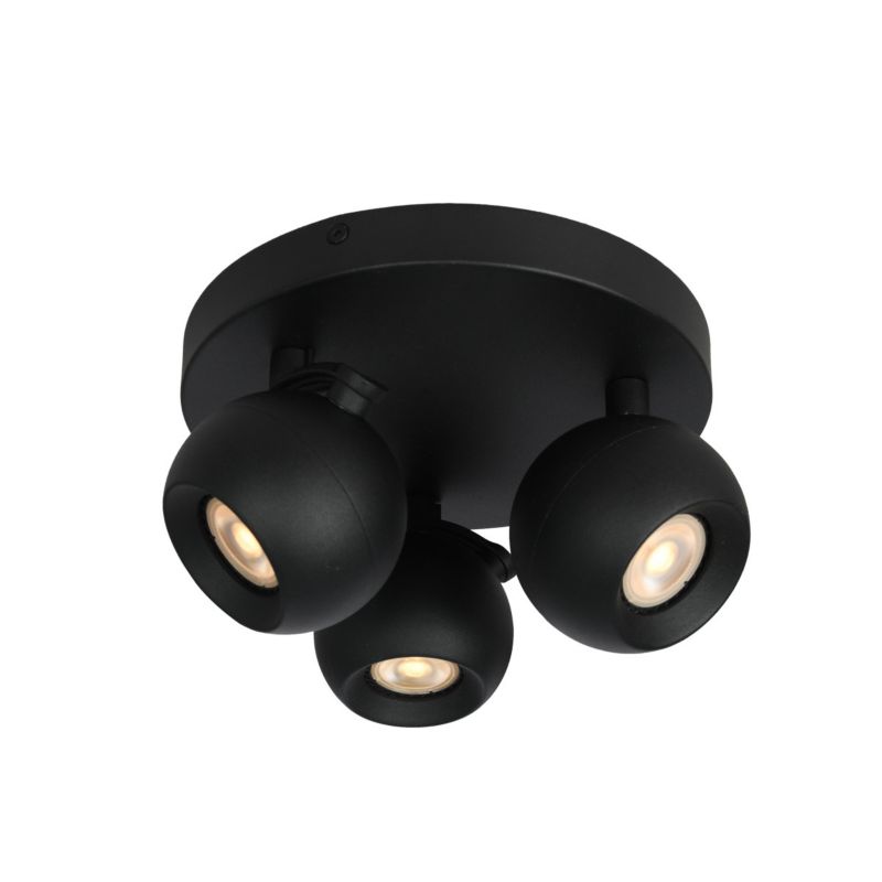 Lampa sufitowa Italux Lafin czarny piaskowany 3 x GU10 x 10W wym: 13 x 22 x 22 cm - 1 szt.