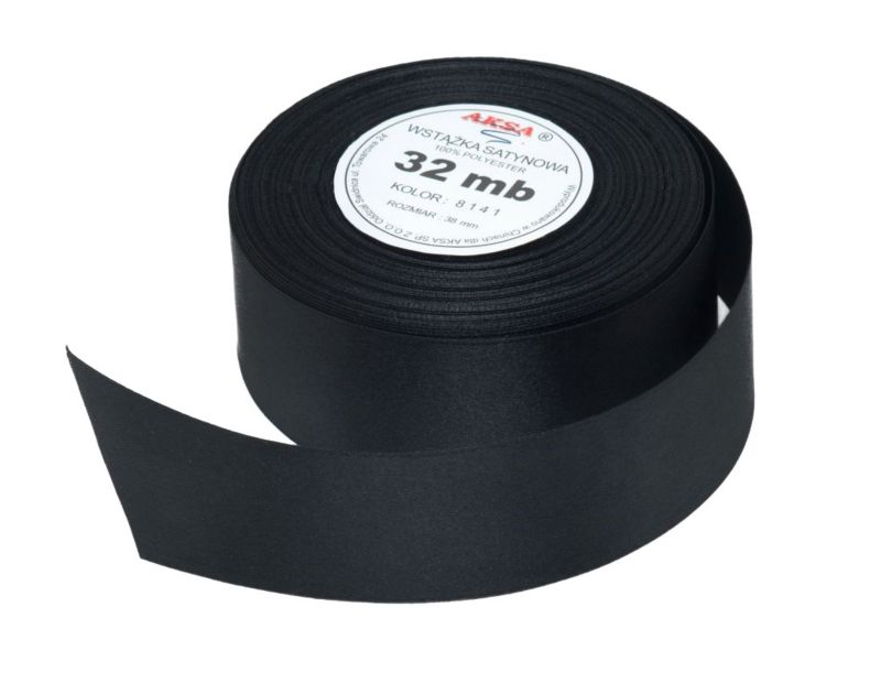 Wstążka satynowa Neopak Tasiemka Czarna 50mm 32m 8141 1 szt.