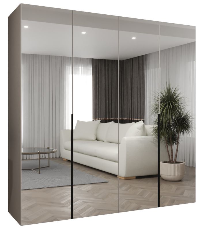 Szafa uchylna otwierana ALICANTE 3 200 wys 202 cm Kaszmir + Czarny 1 szt