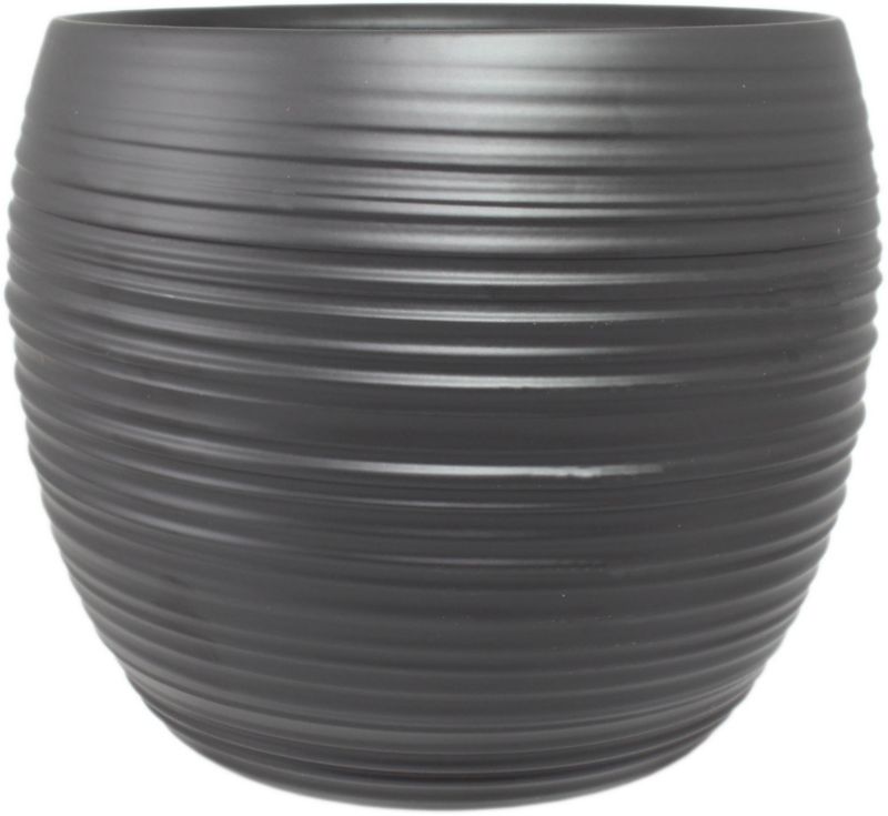 Osłonka doniczki owalna Cermax 15 cm antracyt mat