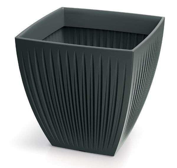 Doniczka PROSPERPLAST z wkładem antracytowa Latia Square Midl TLSO48M-466R 1 szt.