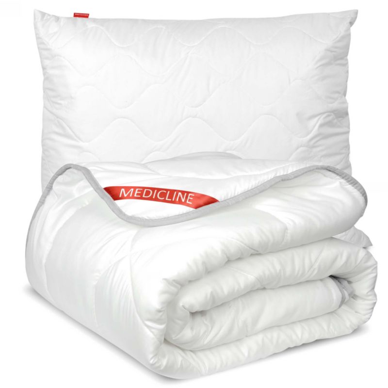 Kołdra Antyalergiczna EDANTI Całoroczna Silikon 160x200 cm Poduszka 70x80 cm Zestaw