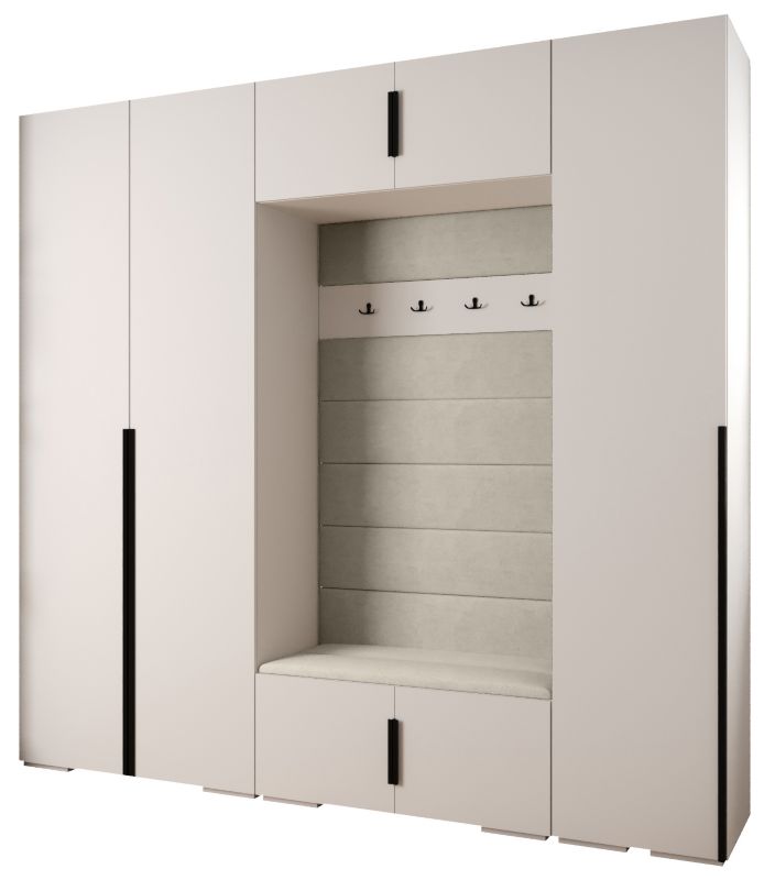 Garderoba do przedpokoju Abiks INOVA 1 Z8 biały+czarny+manila02 1szt.