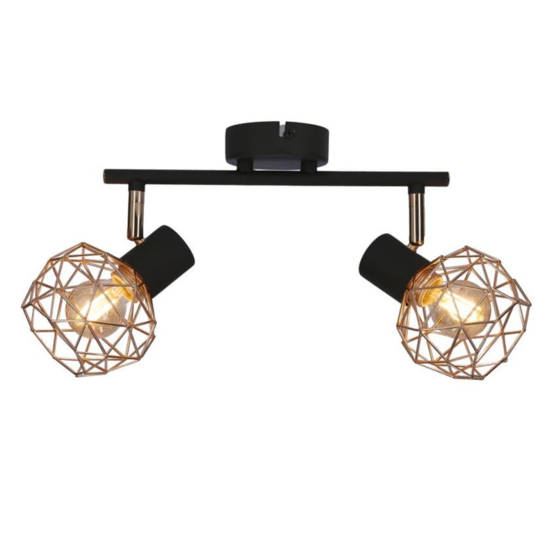 Lampa sufitowa Candellux Acrobat miedziano-czarna wym: 17 x 40 x 11 cm 2xE14 x 40W 1 szt.