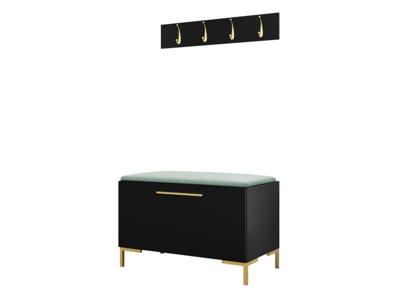 Garderoba MIRJAN 24 Zilion VIII czarny + miętowy 1 kpl.