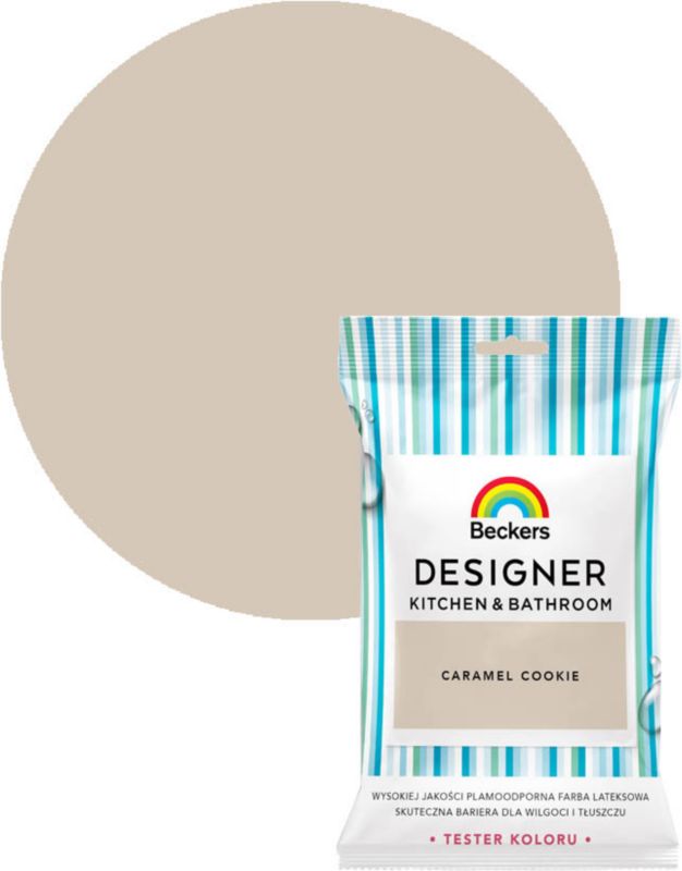 Tester farby kolorowej Beckers Designer Kitchen&Bathroom Caramel Cookie 0,05 l