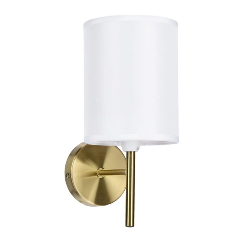 Kinkiet ścienny Candellux Yan mosiądz-biały 1 x E14 x 40W IP20 wym: 24 x 12 x 15 cm - 1 szt.