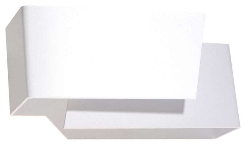 Kinkiet ścienny Sollux Lighting Piegare biały 1 x G9 x 40W IP20 wym: 10 x 20 x 20 cm - 1 szt.