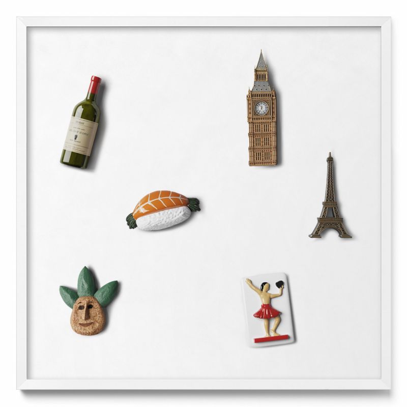 Tablica magnetyczna na ścianę Tulup 50x50 cm Kolor biały w białej ramie 1 szt.