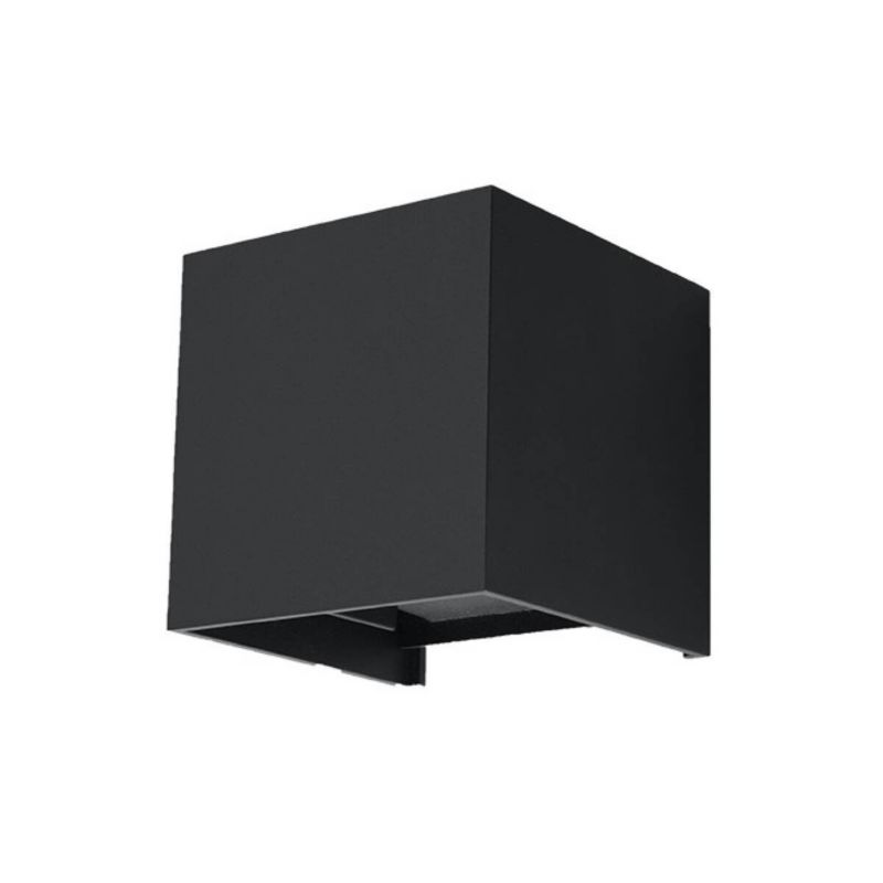 Kinkiet ścienny Sollux Lighting Luca czarny do łazienki LED 7W 3000K 328lm IP54 wym: 10 x 10 x 10 cm - 1 szt.
