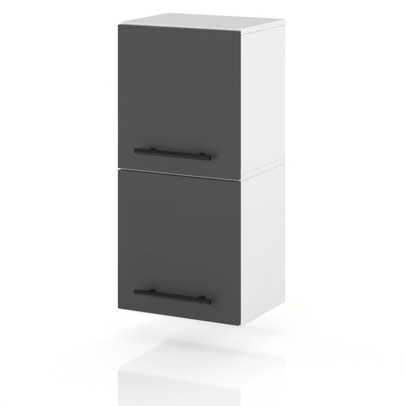 Szafka Kuchenna Hurtownia-Mebli Wisząca Klapowa W30K sPremium 30cm Biały Mat Szary Mat 30x32x72 cm 1szt.