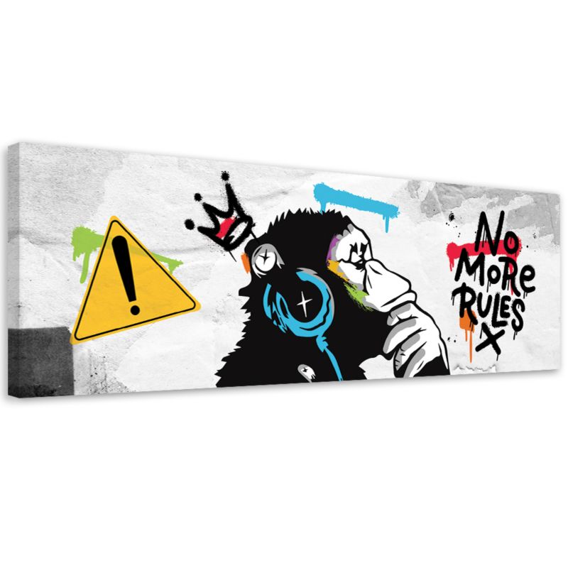 Obraz młodzieżowy do pokoju Feeby Banksy DJ Małpa 90x30cm 1szt