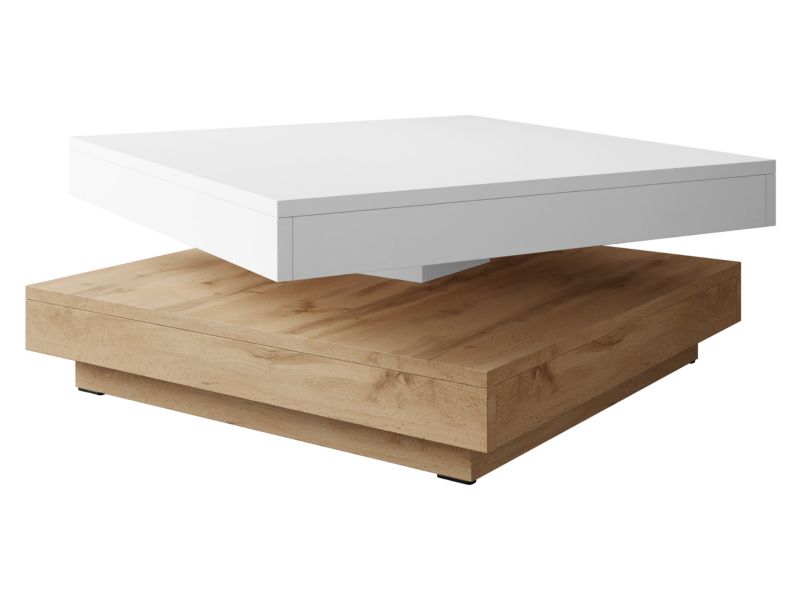 Stolik kawowy MIRJAN 24 Nenani biały/dąb wotan 1 szt.