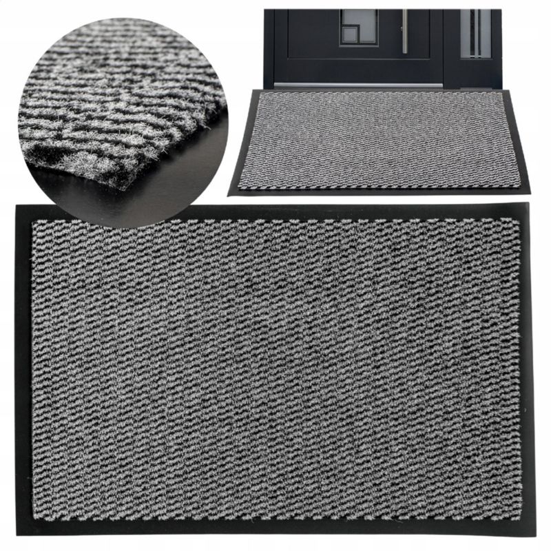 Wycieraczka Deco4Home Clin pod drzwi 120 x 180 cm szara 1 szt.