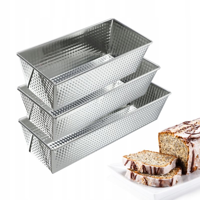 Forma Do Pieczenia KADAX Keksówka Zestaw XXL Srebrny 3szt