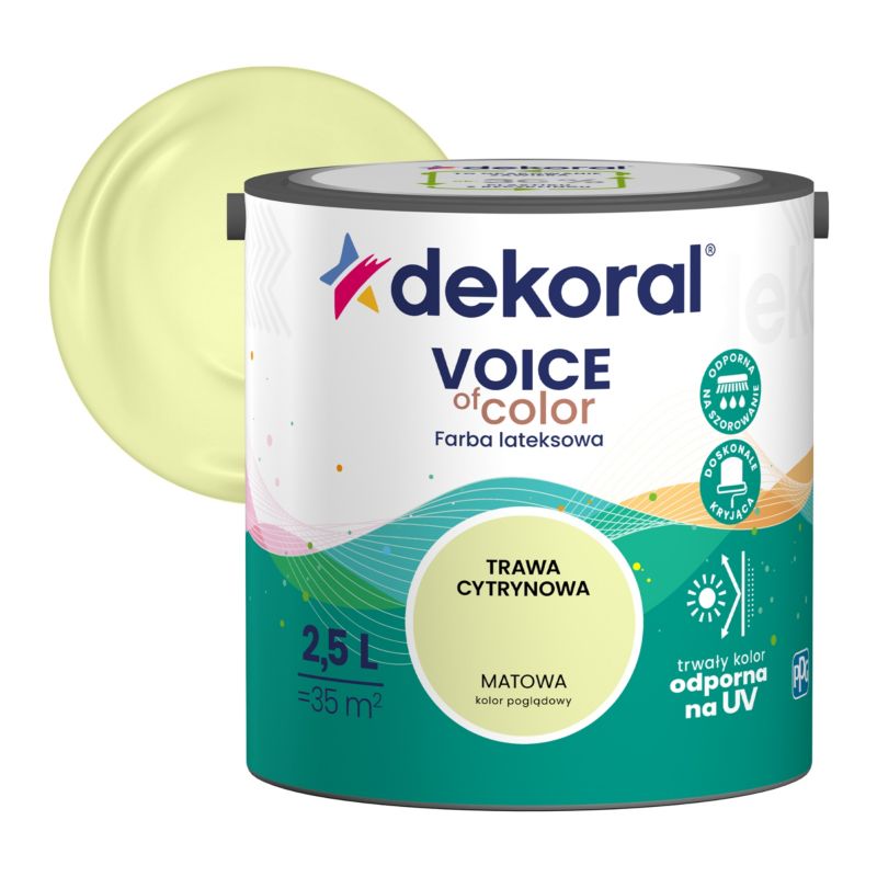 Farba kolorowa Dekoral Voice of Color trawa cytrynowa 2,5 l