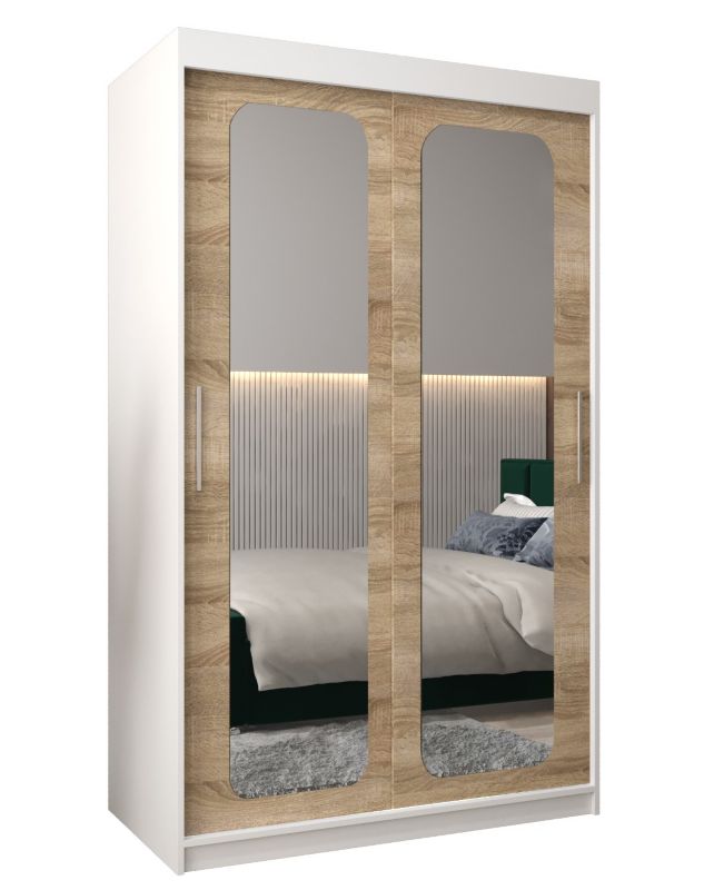 Szafa przesuwna Garderoba Abiks PROMO T3 120 biały/sonoma 1 szt.