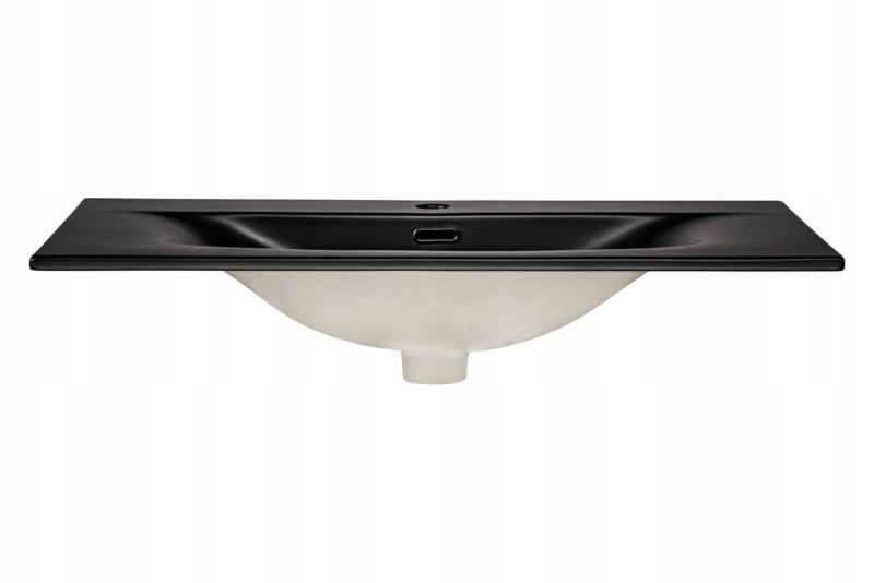 Umywalka meblowa Furnidea 80 cm wpuszczana czarny mat prostokątna SKY 1 szt.