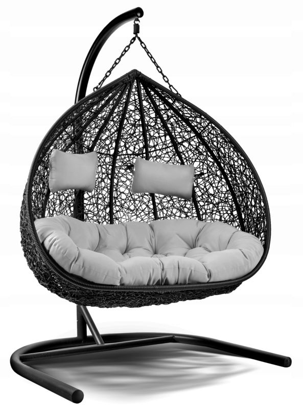 Fotel Wiszący Corciano Lilia 2 Osobowy czarny 1szt.