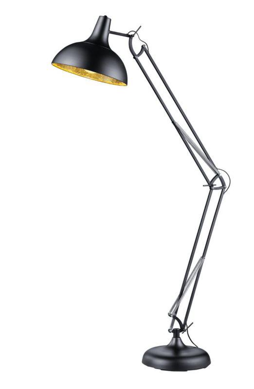 Lampa podłogowa stojąca RL Salvador czarno-złota 1 x E27 x 20W wym: 180 x 38 x 38 cm - 1 szt.