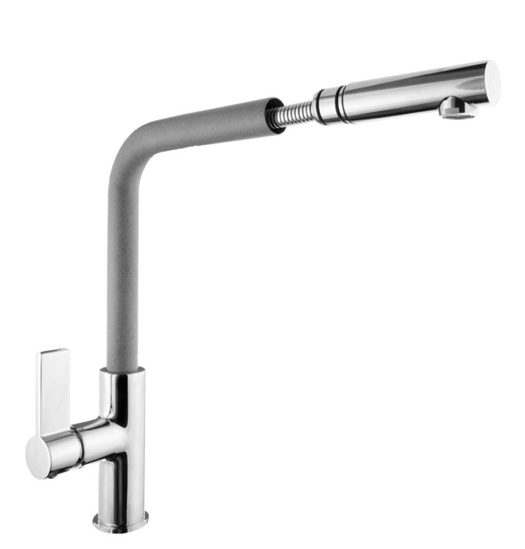 Bateria Kuchenna Z Wyciąganą Wylewką Granitan Linea Szara 1 szt.