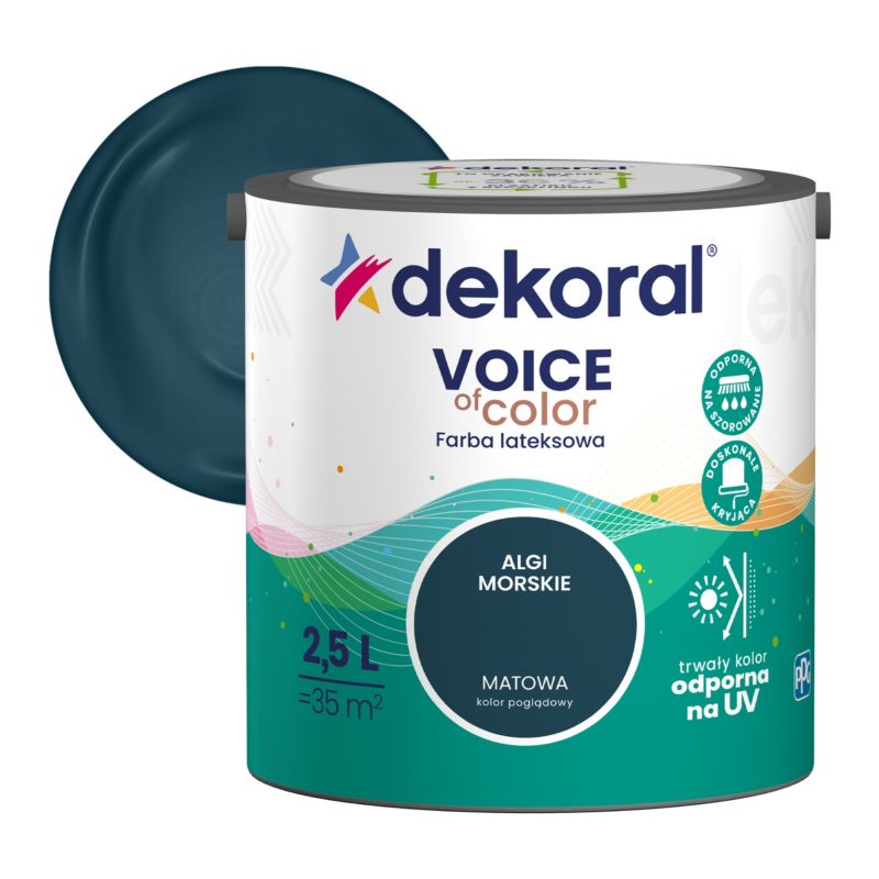 Farba kolorowa Dekoral Voice of Color algi morskie 2,5 l