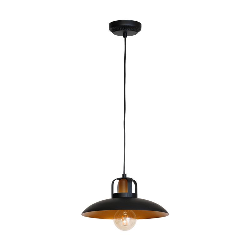 Lampa wisząca Milagro Felix 6820 czarna-złoto szerokość 30 cm 1xE27 x 60W 1 szt.
