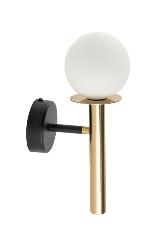 Kinkiet ścienny Sigma Lighting Daisy czarno-złoty-biały styl minimalistyczny 1 x G9 x IP20 wym: 27 x 10 x 15 cm - 1 szt.