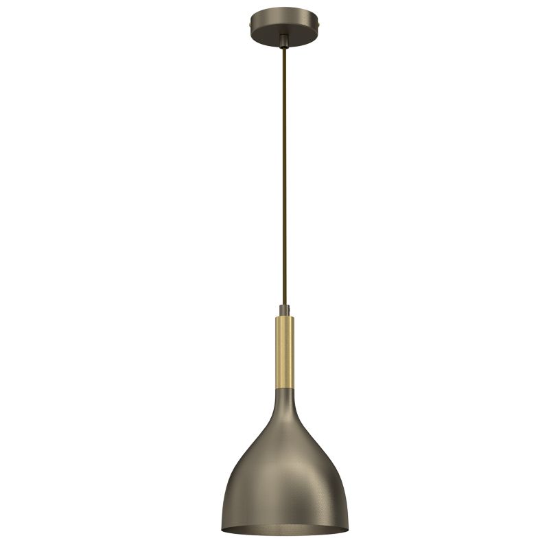 Lampa wisząca Luminex Noak 1 x E27 tytanowa/złota