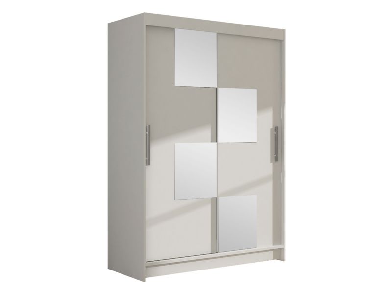 Szafa MIRJAN 24 z drzwiami przesuwnymi Miami III biały/lustro 1 szt.