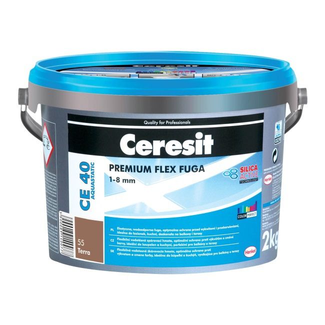 Fuga elastyczna Ceresit CE 40 Aquastatic terra brąz 2 kg