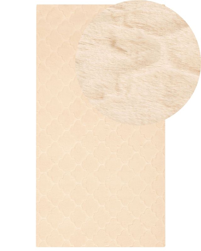 Dywan sztuczne futro królika 80 x 150 cm beżowy Gharo 1 szt.