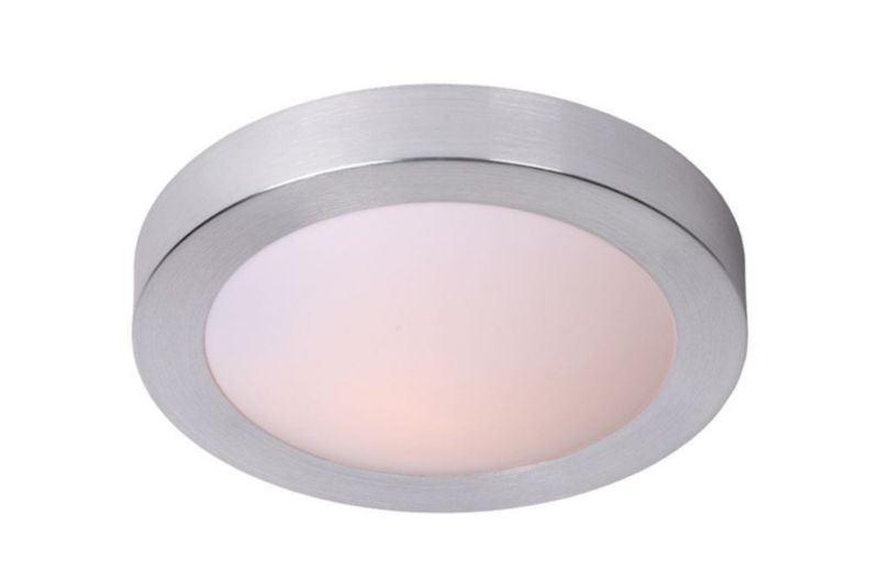 Plafon sufitowy lampa Lucide Fresh srebrno-biały łazienkowy 2 x E27 x 20W IP20 wym: 8 x 35 x 35 cm - 1 szt.