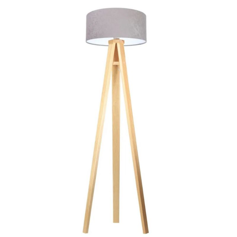 Lampa Bps Koncept stojąca HOME 40 szara/biała/sosna 1 szt