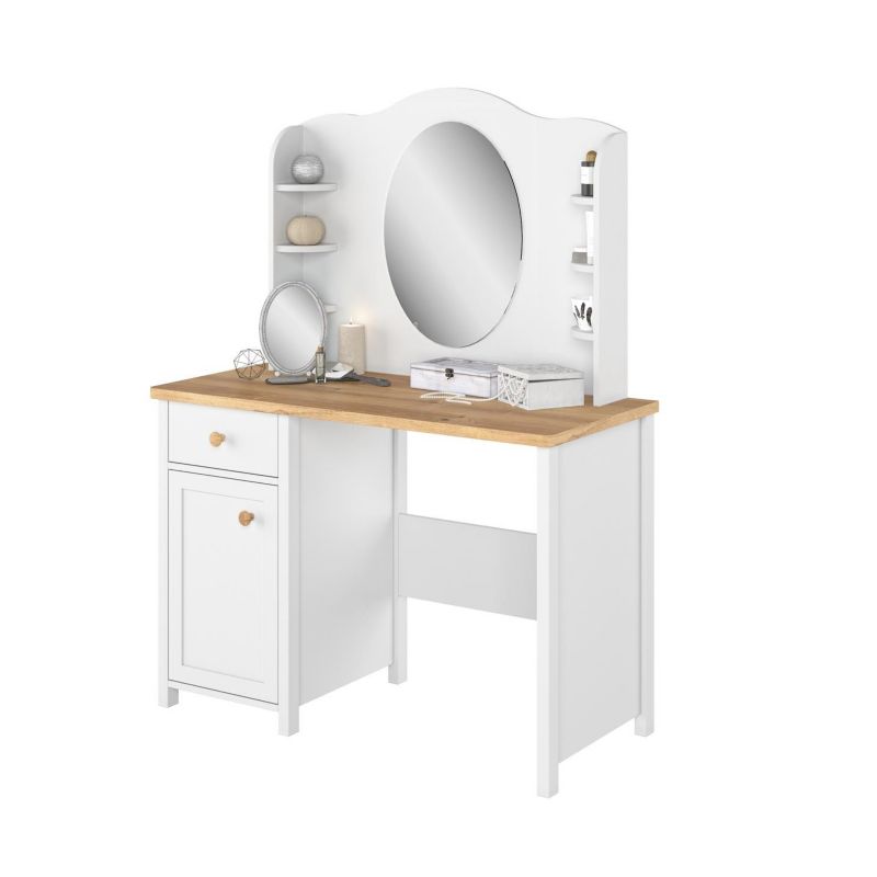 Biurko Bettso Story z toaletką i szufladą do pokoju dziecięcego biały 1szt.