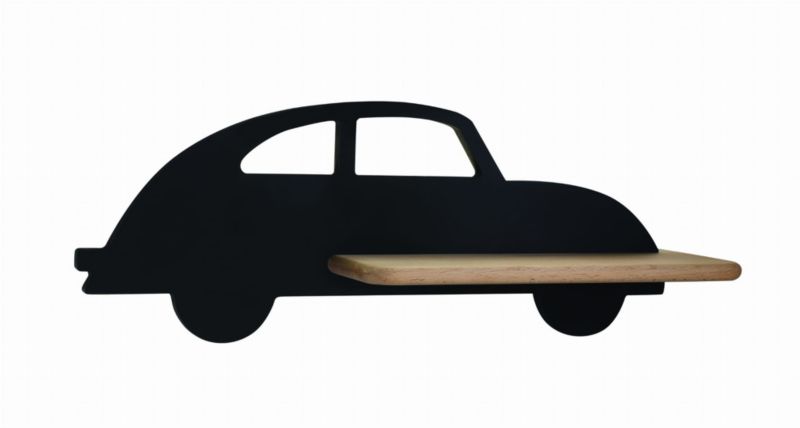 Kinkiet Candellux Car czarny-jasne drewno LED 4W 4000K 250lm IP20 wym: 15 x 43 x 12 cm - 1 szt.