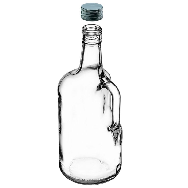 Butelka Kadax Szklana Z Uchem 1750ml Z Zieloną Zakrętką 2 szt