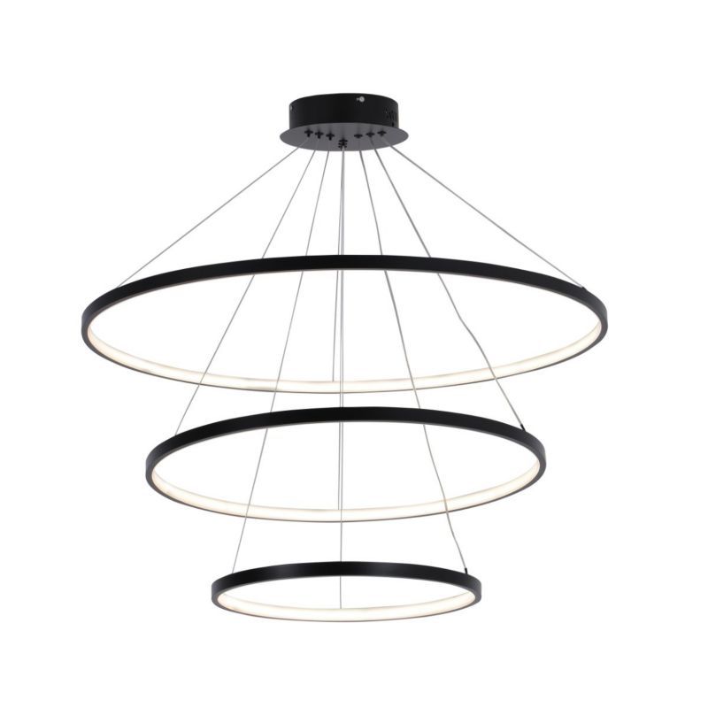 Lampa wisząca Polux Lea 0024 czarno-biała ring wbudowany LED 60W 1 szt.