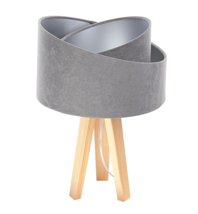 Lampa Bps Koncept stołowa GEMSTONE szara/srebrna/sosna 1 szt