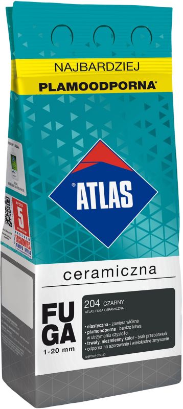 Fuga ceramiczna Atlas 204 czarny 2 kg