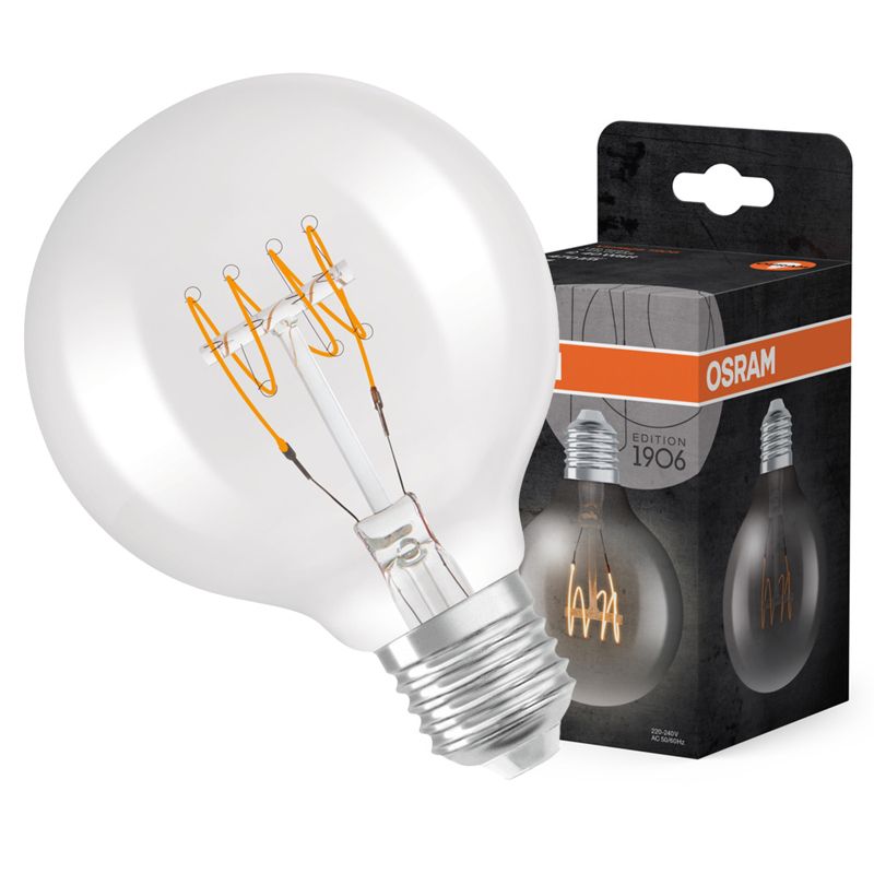 Żarówka LED Osram Dekoracyjna G80 Kula E27 4.8W 470lm 2700K 320st Filament 1 szt.