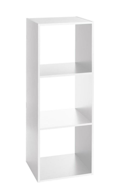 Regał na książki Kali do salonu 5FIVE SIMPLY SMART biały nowoczesny 3 półki modułowy MDF 100,5 cm 1 szt.