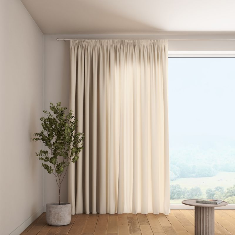 Zasłona na taśmie marszczącej 1 szt. 130 x 245 cm Dekoria naturalny len 1 szt.