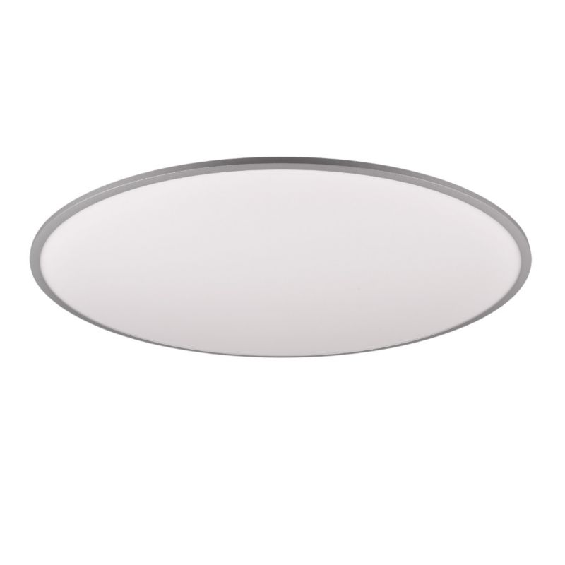 Plafon sufitowy nowoczesny Trio Yuma srebrno-biały LED 53W 3000K-6500K 6700lm IP20 wym: 5 x 100 x 100 cm metal - 1 szt.