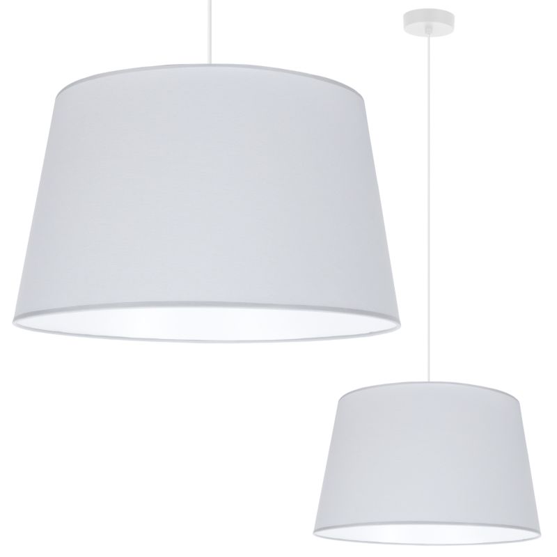 Lampa sufitowa wisząca Light Home LH Juta Stożek 1x E27 60W szary/biały1szt.
