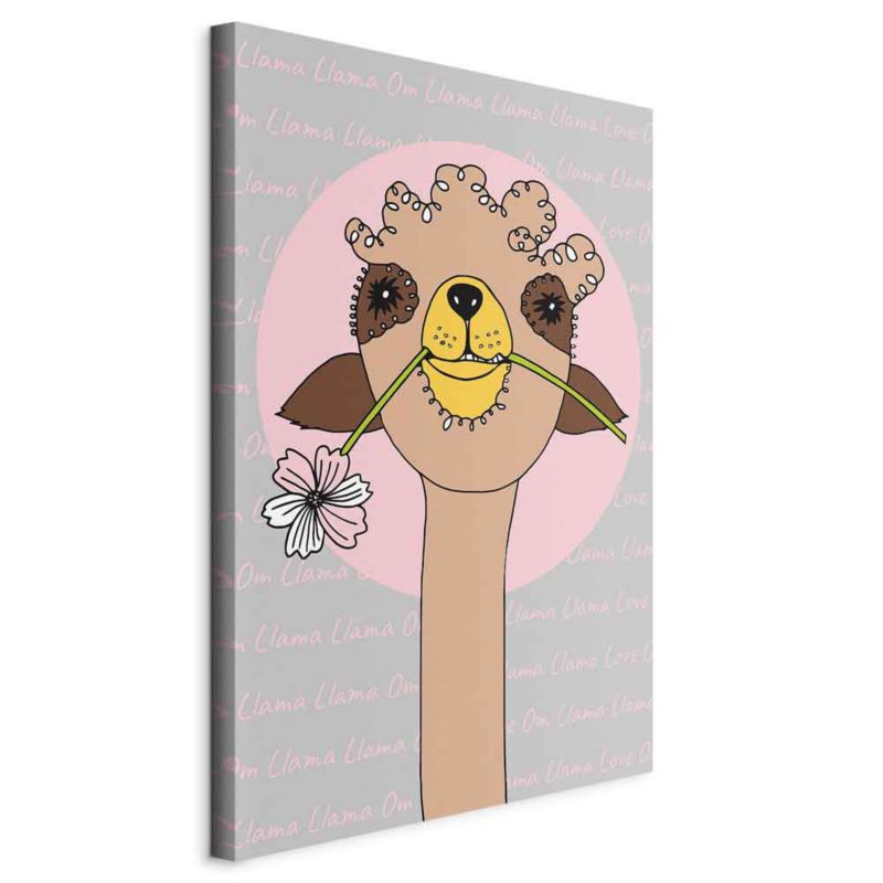 Obraz Artgeist Wesoła lama 20 x 30 cm płótno włoskie 1 szt
