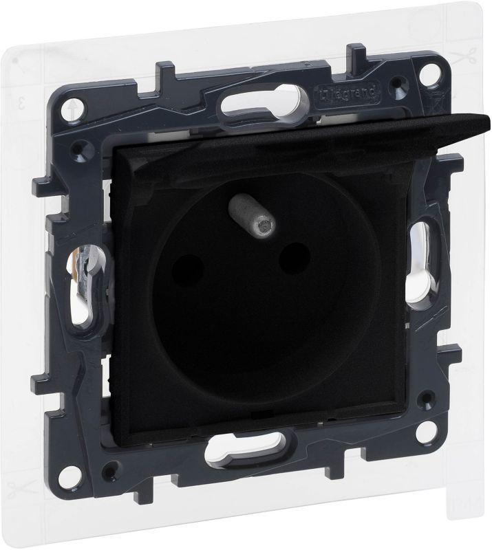 Gniazdo pojedyncze Legrand Niloe Step IP44 czarne